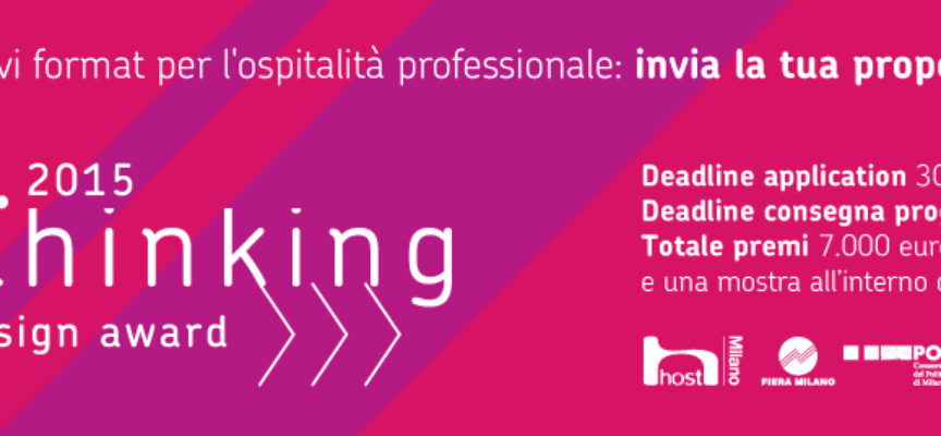 Concorso Hosthinking: Design Award per i format dell’ospitalità