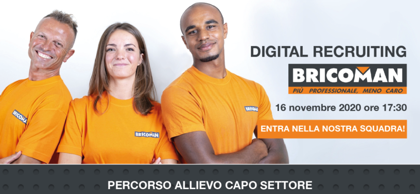 Recruiting Day digitale Bricoman per allievi caposettore in tutta Italia