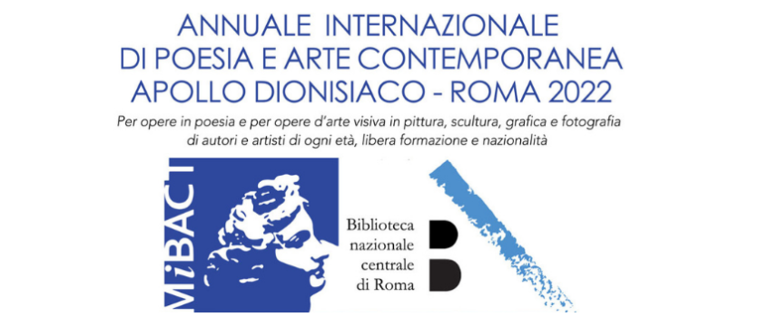 Aperte le iscrizioni al  Premio Accademico Internazionale di Poesia e Arte Contemporanea “Apollo dionisiaco”