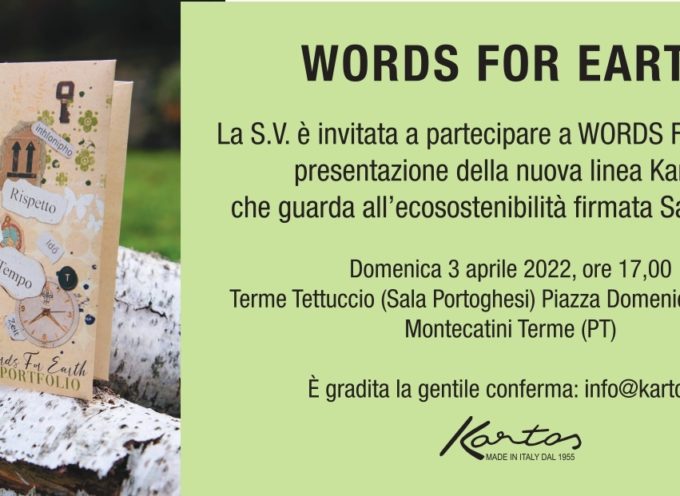Words for Earth: presentazione della linea innovativa di Kartos firmata dall’artista toscana Sara Lovari