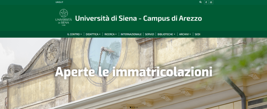 Università ad Arezzo: in un unico nuovo sito web tutte le informazioni su corsi di studio e attività dell’Ateneo senese nel campus del Pionta, nelle altre sedi cittadine e nel campus del Valdarno