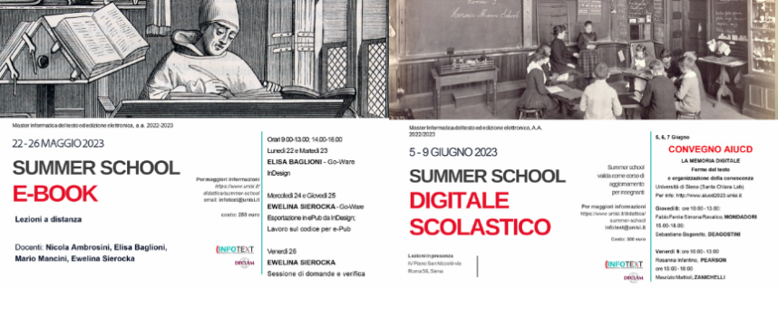 Università di Siena:Summer Schools su “E-book” e “Digitale scolastico”