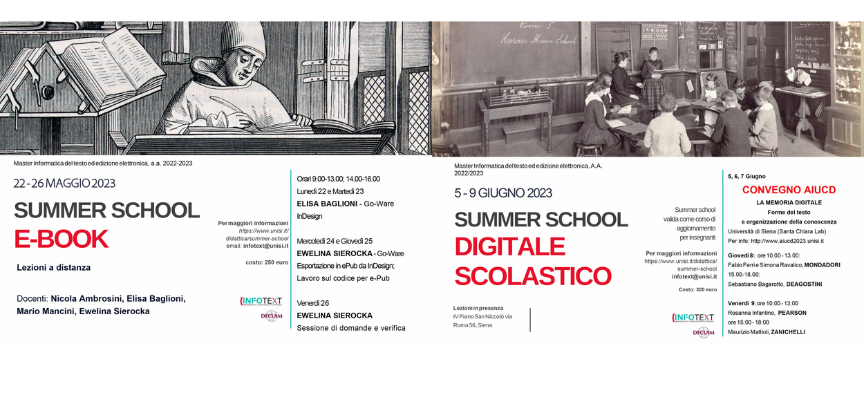 Università di Siena:Summer Schools su “E-book” e “Digitale scolastico”