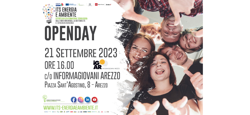 ITS Energia e Ambiente: Open day in presenza a InformaGiovani Arezzo | 21 settembre 2023 – ore 16:00