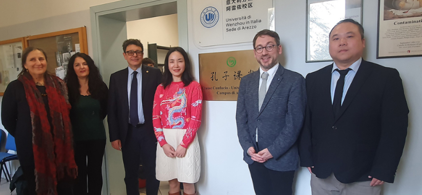 Inaugurata oggi l’Aula Confucio alla sede universitaria di Arezzo  Si consolidano i rapporti con l’Università cinese di Wenzhou