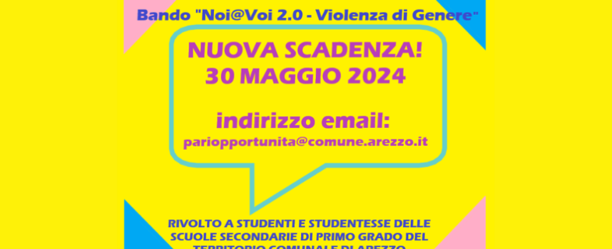 Bando Noi@Voi 2.0: destinato agli/lle alunni/e delle scuole secondarie di primo grado del territorio comunale di Arezzo