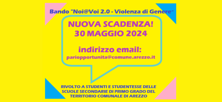 Bando Noi@Voi 2.0: destinato agli/lle alunni/e delle scuole secondarie di primo grado del territorio comunale di Arezzo